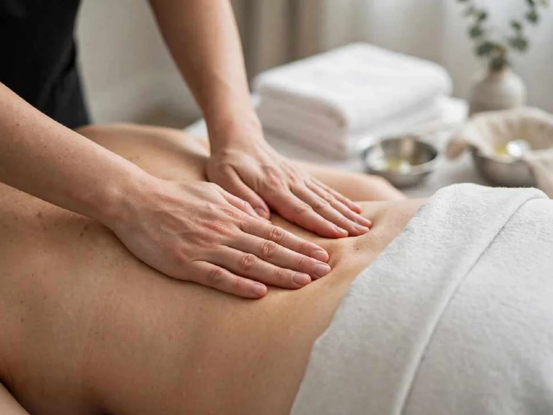 Aromatic essential herbs massage